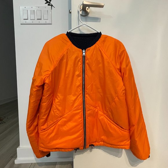 Reversible indigo/orange zipped sweater jacket (Bench, size small) - Picture 3 of 5